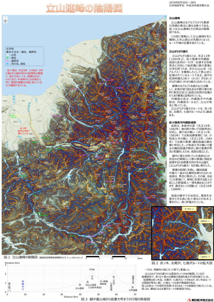 立山連峰の陰陽図